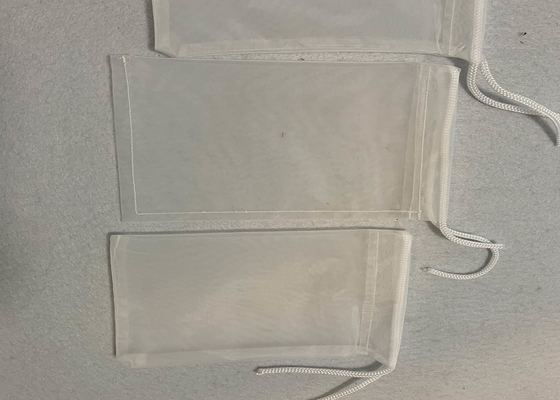 Food Grade 50 100 Micron Nylon Nut Milk Filter Mesh Bags With Drawstring