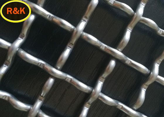 Quarry Screen 8 Gauge Wire Mesh , Crimped Woven Wire Mesh Custom Length